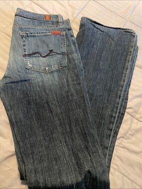 7 For All Mankind Women’s Boot Cut Jeans - Medium Blue